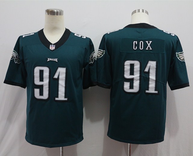 Men's Philadelphia Eagles Fletcher Cox #91 Midnight Green Jersey